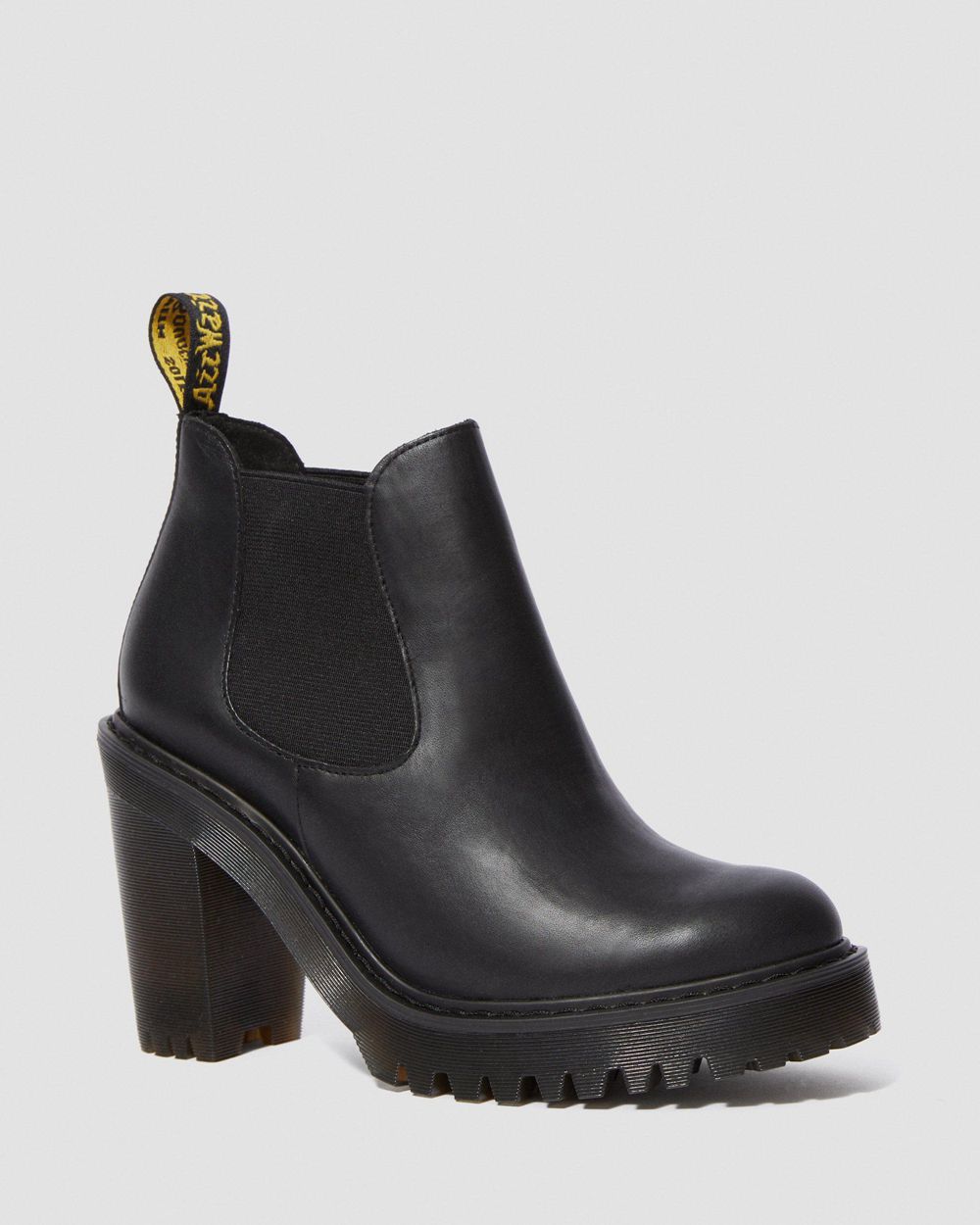 Dr Martens Hurston Kožené Heeled Chelsea Boots Damske ( Čierne ) SK 967-LWKSOZ